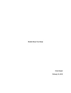 Roedde House Tour Script Pdf