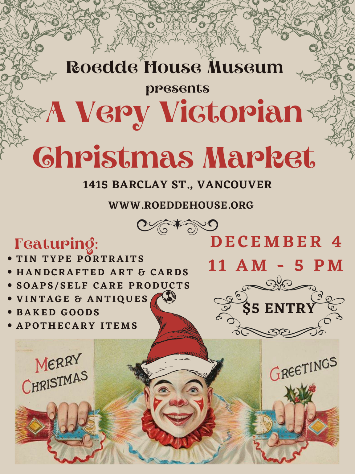 Very Victorian Christmas Market - Roedde House Museum