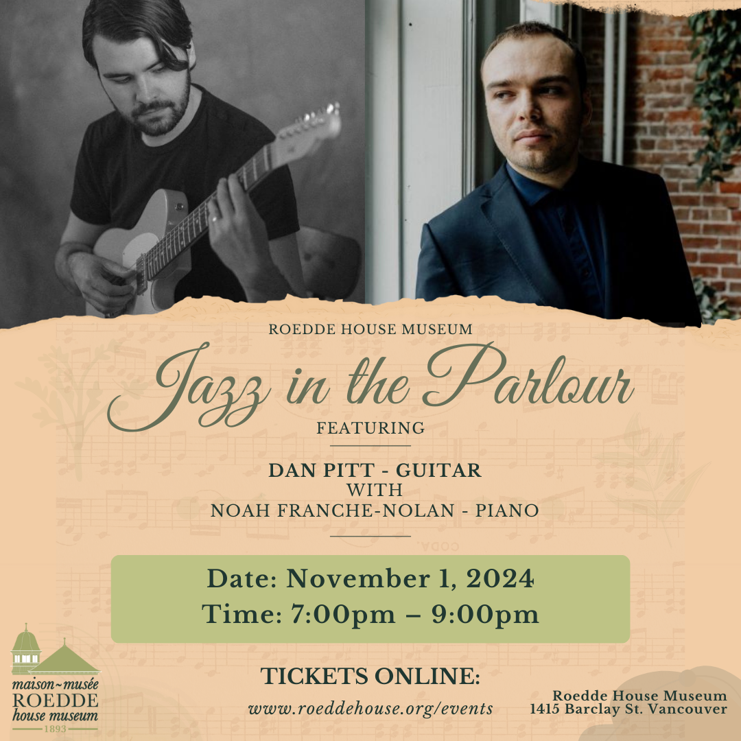 Jazz in the Parlour featuring Dan Pitt & Noah Franche-Nolan